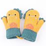 3-8 Years Old Cold-Proof and Warm Mittens Cartoon plus Velvet Skiing Children's Dinosaur Halter Gloves