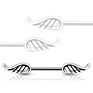 316L Surgical Steel Silver Gold Angel Wings Nipple Rings Barbells Boby Jewelry