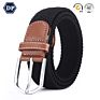 3517 Colorful Elastic Stretch Braided Leisure Belts with Metal Buckle Material for Mens