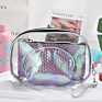 3 in 1 Mermaid Cosmetic Bag Makeup Organizer Pouch Pvc Waterproof Washbag Beauty Lady Handbag Makeup Storage