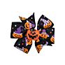 3 Inch Mini Halloween Hair Bows with Clips for Girls Handmade Ghost Pumpkin Pinwheel Hair Clips Hair Pin Accessories