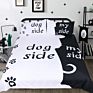 3D Cartoon Style Cat Dog Print Polyester Comforter Set