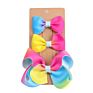3Pcs/Set Grosgrain Ribbon Hair Bow Attractive Striped Hairgrip Gradient Rainbow Girls Hair Clips Set for Baby Girl