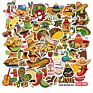 50Pcs Cute Cartoon Mexican Food Taco Decorative Stickers for Car Wall Bottle Laptop Cactus Mexican Culture Sticker