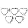 5Pairs/Set Stainless Steel Heart Shaped Piercing with Zircon Earring Cartilage Ear Studs Lip Tragus Daith Body Piercing Jewelry