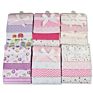 76*76Cm 100% Cotton Newborn Baby Receiving Blankets with Silk Ribbon for Gift Pack