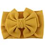 7" Kid Accessories Bows Soft Elastic Waffle Headband - Solid Color Top Knot Headwear for Baby Girl