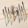 7Pcs/8Pcs Mini Makeup Brushes with Matte Wooden Handle Portable Soft Hair Makeup Brush Set Beauty Tools