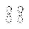 925 Sterling Silver Double Infinity Earrings