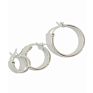 925 Sterling Silver Multi Size Mini Circle Hoop Earring Geometric Hollow Personality 18K Gold Plated Jewelry Women