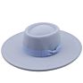 9Cm Wide Brim Bowknot Bowler Hat Ladies Elegant Retro Style British Woolen Jazz Hat Autumn Solid Color Panama Hat