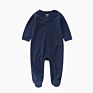/ Infant Toddler Boys Girls Clothes Private Label Long Sleeve 100% Cotton Zipper Pajamas Baby Footed Romper