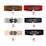 A1130 Skirt Waist Decor Tie Belt Wide Girdle Adornment Jeans Sash Leather Elastic Buckle Dress Belts for Women