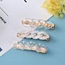 Acrylic Chain Hair Barrettes for Women Ladies Chain Hairgrips Transparent Pink Chain Acrylic Side Hair Clips