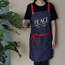 Adjustable Hotel Household Restaurant Bistro Kitchen Apron Denim Bbq Apron Blue Jean Fabric Apron
