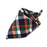 Adjustable Pet Washable Triangle Plaid Pet Bandanas Dog Scarf Bandana