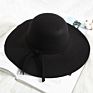 Allch Rts Polyester Women Fedora Wide Brim Camel Color Felt Floppy Hat