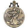 American Coin 1 Ounce Pattern Quartz Pocket Watch with Thick/Thin Chain