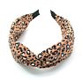 Animal Print Knotted Elastic Headband Womens Headbands Hair Accessories for Girls