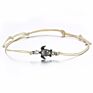 Anklet Bracelet Jewelry Simple Single Wax Rope Antique Charm Sea Turtle Anklet