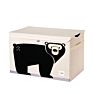Anqi Lovely Kids Cuty Toy Chest with Fip-Top Lid Storage Trunk for Boys and Girls Room Animal Sewing Pattern Toy Organizer