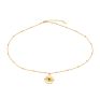 Arrivals 925 Sterling Silver 18K Gold Plated Jewelry Simple Evil Eye Coin Pendant Necklace for Women