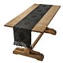 Arrivals Christmas Nordic Farmhouse Party Table Decoration Handmade White Stripe Woven Jacquard Dining Table Runner