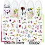 Arrivals Korea Nail Art Embossed Adhesive Non-Toxic Decorative Flower 3D Nail Sticker