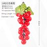Artificial Grape Bunch Fake Grapes Vine Plastic Raisins Leaf Rattan Fruit Props Indoor Ceiling Decor Grape Leaves Artificial