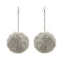 Autumn and Long Dangle Earrings Fluffy Pom Pom Earrings for Women