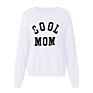 Autumn and Loose Oversized Long Sleeves Women's Hoodies Letter Pattern Printed Crewneck Sweatshirt