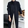 Autumn Braiding Knitting Stand Collar Retro Long Cardigans for Women Lady's Sweaters
