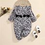 Autumn Infant Baby Girls Clothes Leopard Print Rompers Long Sleeve Ruffles Rompe