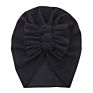 Autumn Soft Warm Beanies Photography Props Infant Headwraps Baby Hats Solid Faux Cashmere Hat Turban with Bows