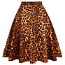 Autumn Vintage Cotton Women Skirt Ss0007 Xs-Xxl plus Size a Line Swing Long Midi Animal Printed Leopard Skirt