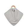 Baby Accessories Organic Cotton Muslin Teething Ring Baby Wooden Ring with Cloth Teether