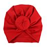 Cotton Solid Color With Donuts Knotted Newborn Headscarf