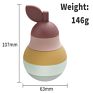 Baby Educational Silicone Stacking Toy Bpa Free Colorful Pear Apple Fruit Stacking Blocks Toys