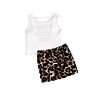 Baby Girls Casual Elastic Waist Leopard Print Mini Skirt