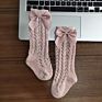 Baby Mesh Socks Solid Color Long Socks for Baby Autumn Bow Combed Cotton Newborn Socks anti Style