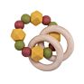 Baby Nursing Bracelets Food Grade Silicone Teether Teething Wood Rattles Toys Baby Teether Bracelets Nursing Toys Gift
