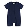 Baby Plain Clothes Newborn Baby Girls Boys Short Sleeve Zipper Bamboo Cotton Rompers