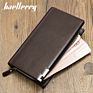 Baellerry Black Long Wallet Men Pu Leather Wrist Rfid Wallet Minimalist Zipper Card Holder Wallet Men Purse