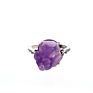 Beautiful Natural Crystal Jewelry Women Amethyst Cluster Ring