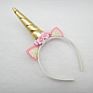 Belleworld Design Gold Glitter Horn Headband Flowers Alice Headband Accessory for Party Decoration Cosplay Costume