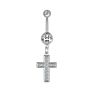 Belly Button Rings 5 Navel Piercing Cross Crystal Jewelry Piercing Navel Earring Body Jewelry