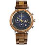 Bewell Newest Luxury Handmade Watch Quartz Chronograph Watch Engraved Wooden Watches Men Wrist