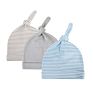 Bkd Super Soft Cotton 3-Pack 0-3 Months Newborn Infant Baby Beanie Hats