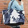 Black Cow Tote Bag Women Shoulder Bag Large Capacity Women Handbag with Pu Handles Dom-1061431