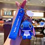 Blue Pink Color Cartoon Stitch Key Ring Cute Doll Car Bag Pendant Couple Keychain Creative Lover Children Birthday Small Gifts